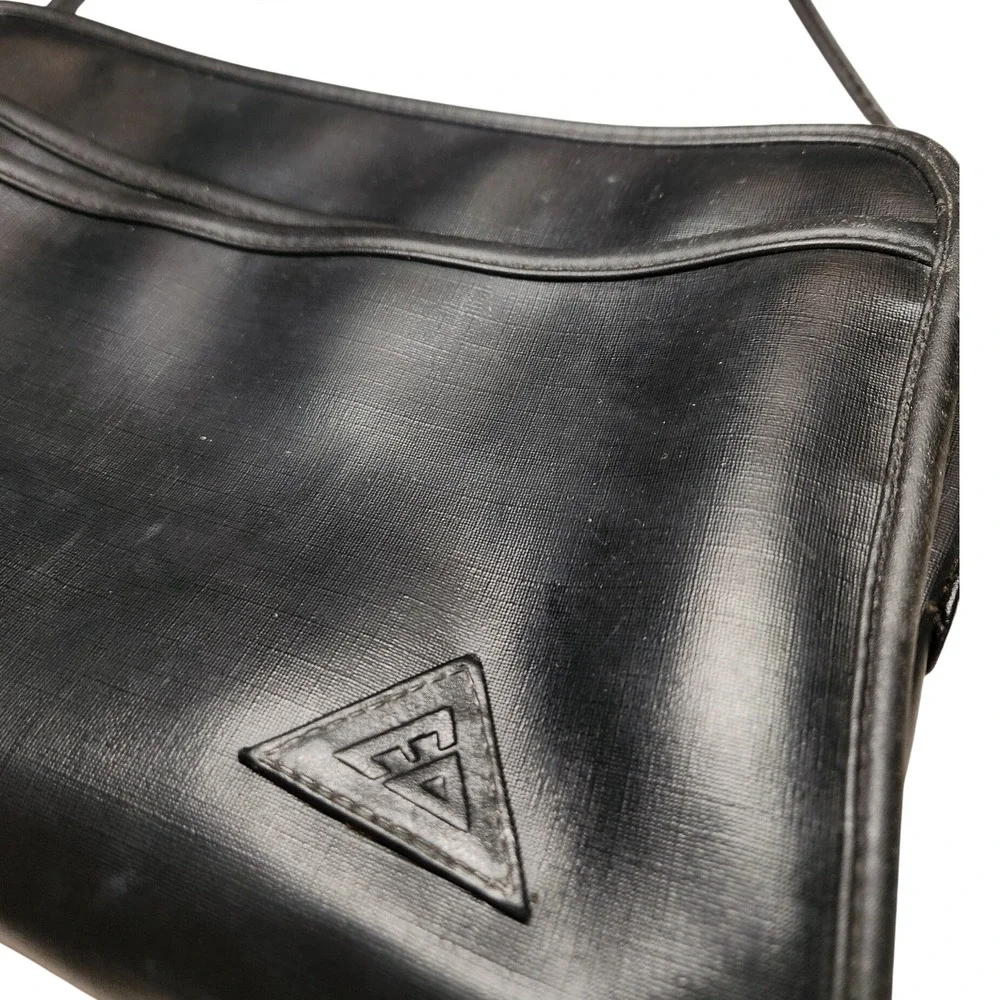 Liz Claiborne Black Faux Leather Slim Crossbody Bag